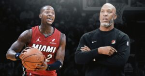“FBI officers escort NBA coach Chauncey Billups following arrest in connection with Mafia-linked illegal gambling operation.”