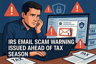 “Close-up of a smartphone screen showing a fake IRS email scam about stimulus payments.”