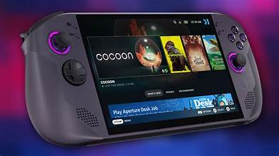 SteamOS 4.0 interface displayed on a large TV screen, demonstrating game streaming and customization features.