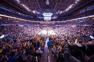 “Crowd at Paycom Center celebrating Thunder’s dominant home win over Lakers 121-92.”