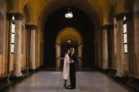 Cory Booker and Alexis Lewis smiling during their private wedding ceremony