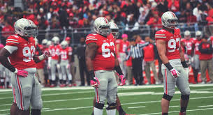 Ohio State football defensive unit practicing adjustments
