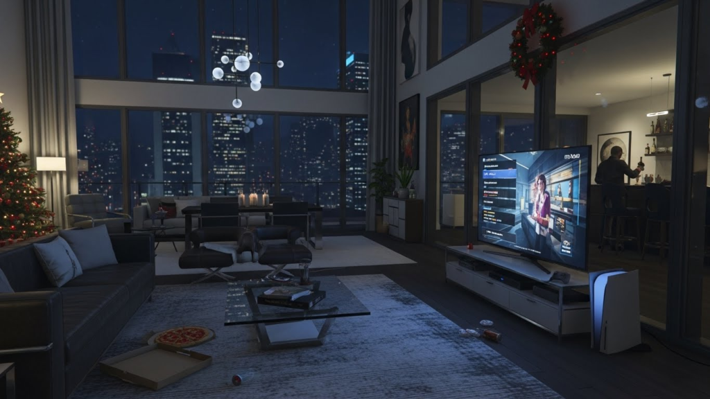 “GTA V Online December 10 safehouse interior preview”