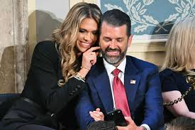 Donald Trump Jr. and Bettina Anderson celebrating engagement