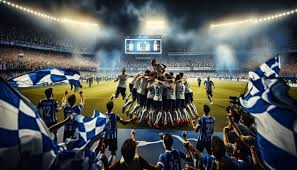 Talavera fans cheering during talavera - real madrid match