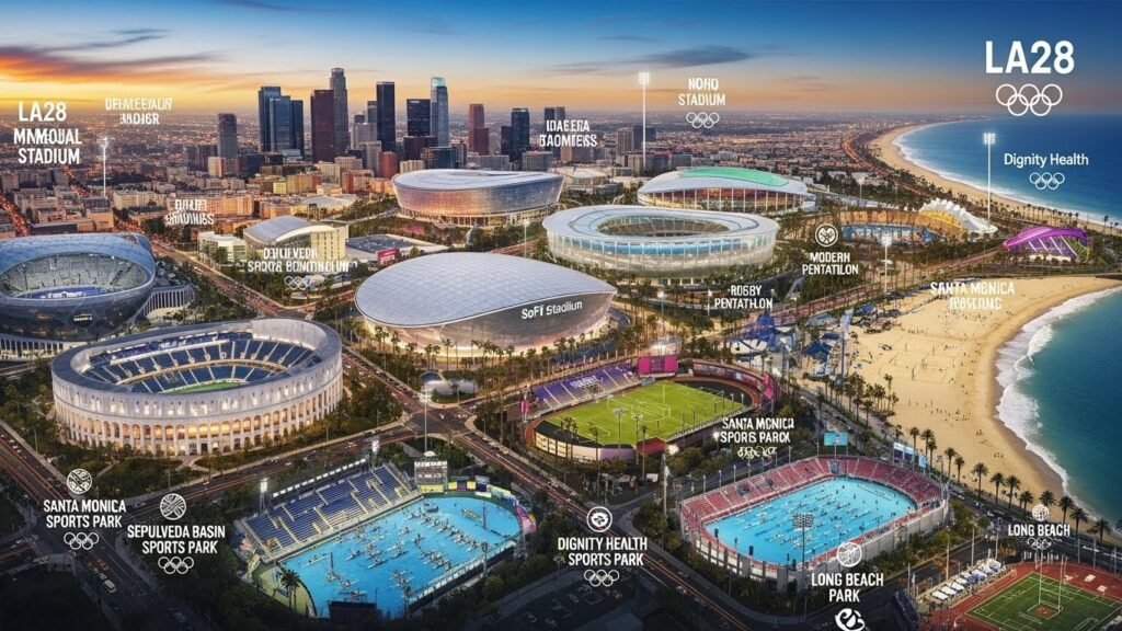 LA28 Olympic venues across Los Angeles