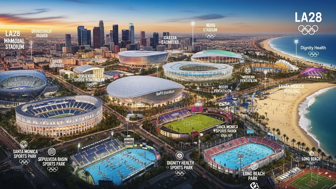 LA28 Olympic venues across Los Angeles