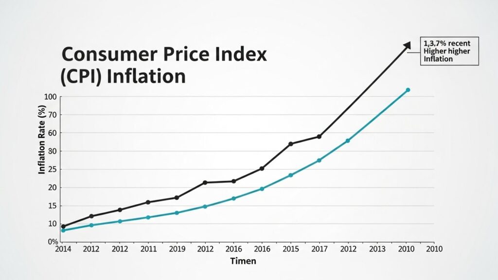 CPI inflation chart showing rising consumer prices