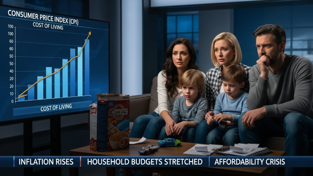 CPI data highlighting affordability concerns for households