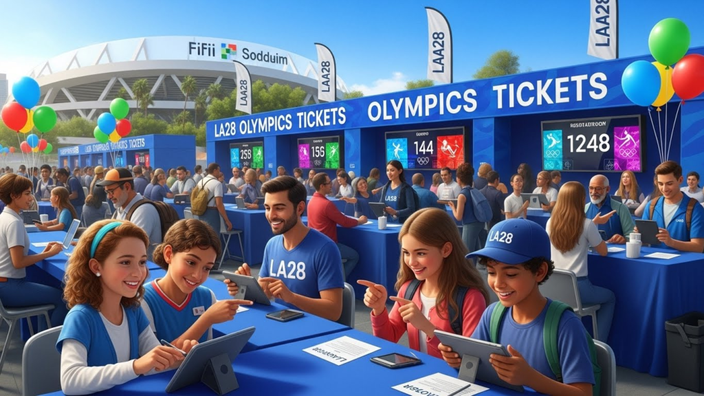 Fans registering for LA28 Olympics tickets