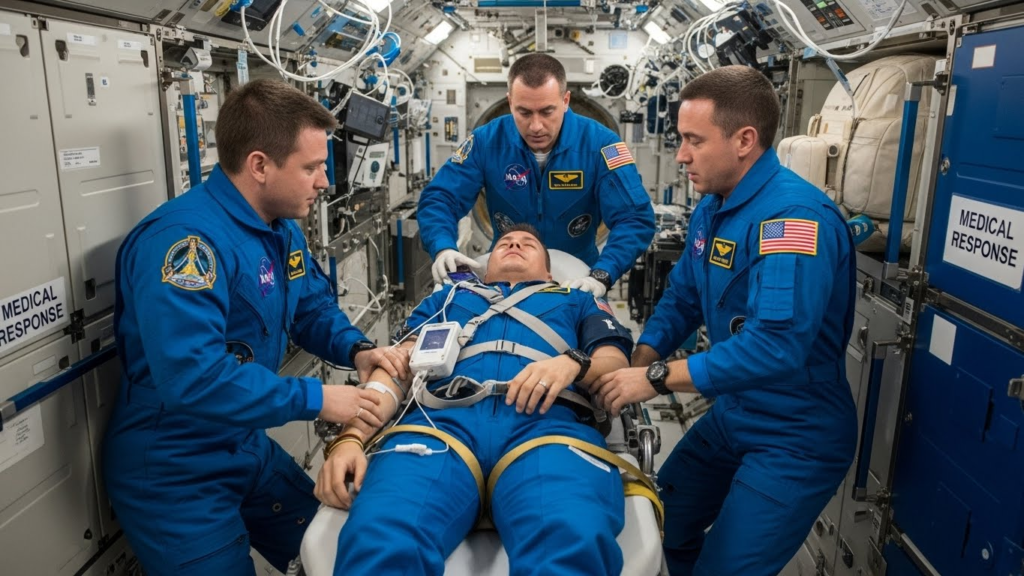 NASA astronauts space station evacuation medical response