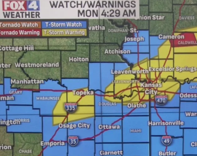 A severe thunderstorm watch covered the Kansas City area. Then a second severe thunderstorm watch.